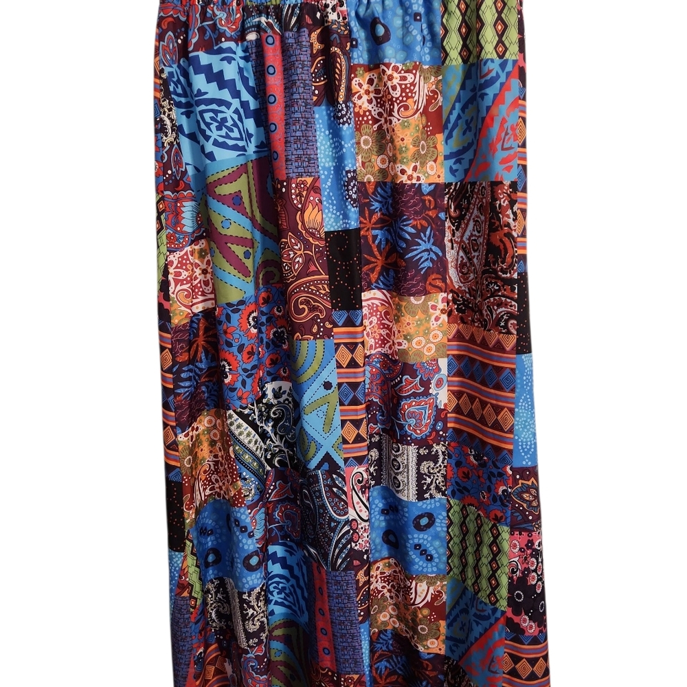 Colorful Patchwork Maxi Skirt - Picture 5 of 7